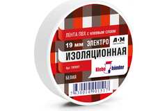 TIK901Т Изолента ПВХ 19 х 20мм белая Klebebander/200/8