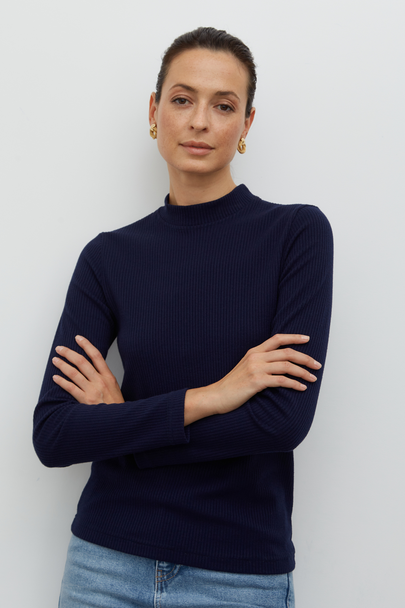 Водолазка синяя (размеры S, M) – купить за 2 700 ₽ | CLASSY brand