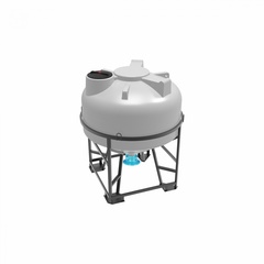 Емкость ЦКТ 3000л с патрубком 160 мм с фланцем белая в обрешетке ЭкоПром ФМ/ЦКТ 3000 л. вертикальная конусообразная (2032x2032x2390см;208кг;Белый) - арт.557793