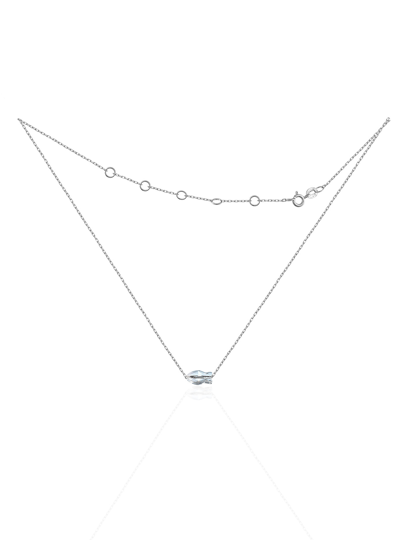 Серебряный чокер с кристаллом Swarovski
