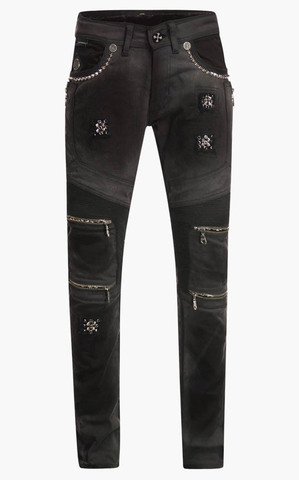 Джинсы HEXAGRAM DARK GREY &amp; BLACK BIKER JEANS The Saints Sinphony