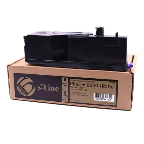 Тонер-картридж БУЛАТ s-Line 106R01631 (RUS) для Xerox Phaser 6000, WC 6015 (Голубой, 1400 стр.)