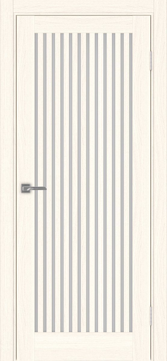 Дверь межкомнатная Оптима Порте Турин 543.2, цвет светлый ясень, экошпон, стекло мателюкс