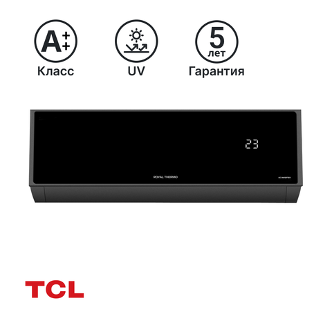 Купить Сплит-система инверторная Royal Thermo Barocco Black-12 недорого со склада в Хабаровске, Якутске, Владивостоке, Южно-Сахалинске, Благовещенске