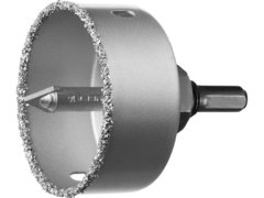 ЗУБР 64 мм, L 25 мм, карбид вольфрама, коронка-чашка с державкой и сверлом, Профессионал (33360-064)