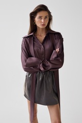 Юбка из экокожи на резинке