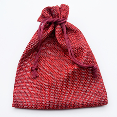 Холщовый мешочек, цвет бордовый, размер около 12*9 см, цена за 1 шт