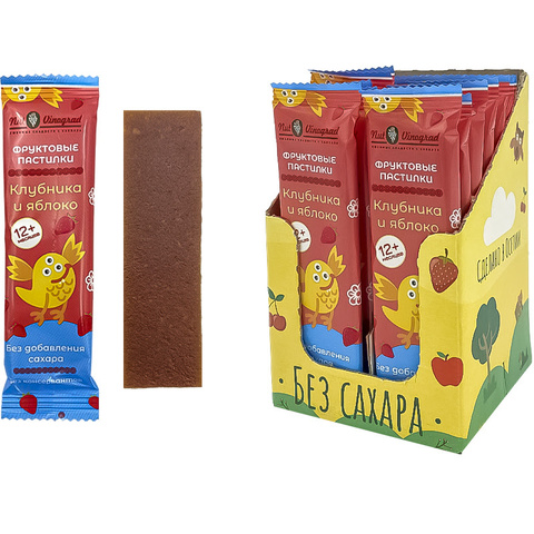 Пастила яблоко- клубника 1кор*18бл*20шт, 15гр