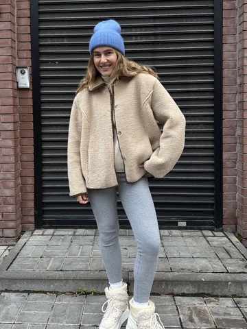 Дубленка Тэдди Элит бежевый