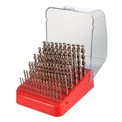 Набор сверл по металлу 1-10мм 91шт DIN338 HSSE-Co5 130° (пл. кейс) H-Tools PRO 215223PRO