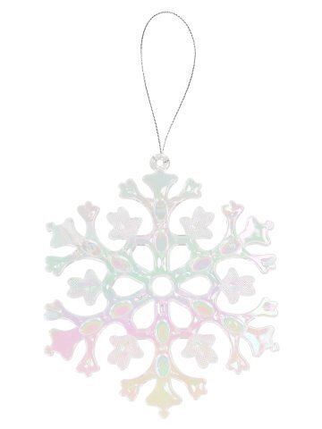 Подвесное украшение из акрила Новогодняя снежинка 12,5*12,5 см
