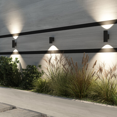 Уличный настенный светодиодный светильник Denkirs Borg DK9820-BK