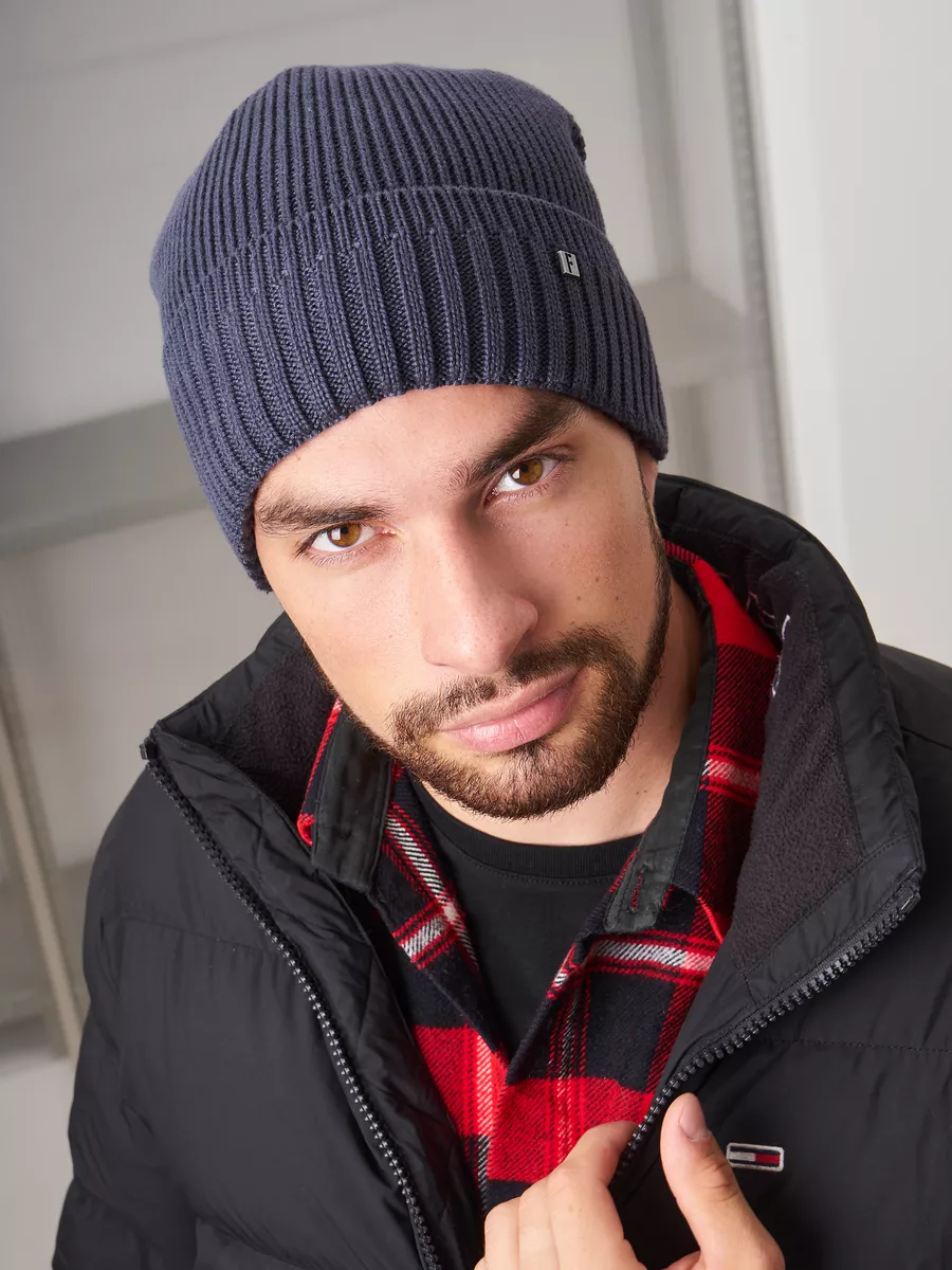 Шапка бини зимняя весенняя с флисом