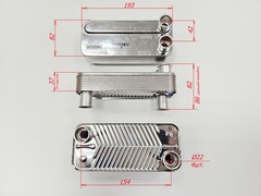 Теплообменник ГВС (14пл.) NAVIEN Ace/Deluxe/Deluxe Plus/Prime/Smart Tok (30K) (арт. 30005005A)