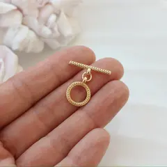 Замочек - тогл, 12,5 мм, позолота, З095