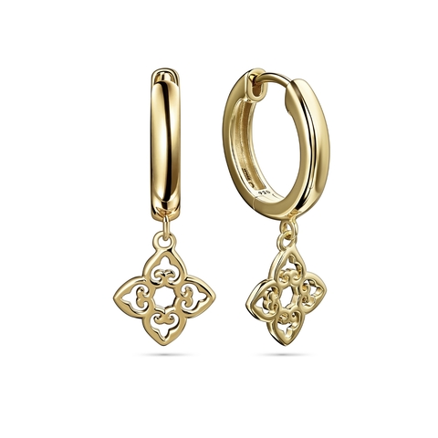 Серьги Миниатюры Классик Желтое Золото