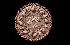 Силиконовый молд Славянский Оберег звезда Руси (Квадрат Сварога) в солнце