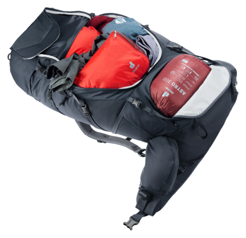 Картинка рюкзак туристический Deuter Aircontact Core 70+10 Black - 6