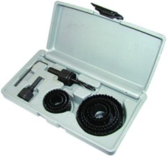 35-5-021 Набор пил кольцевых по дереву  11пр., (18,22,29,35,38,44,51,64мм) (РемоКолор)