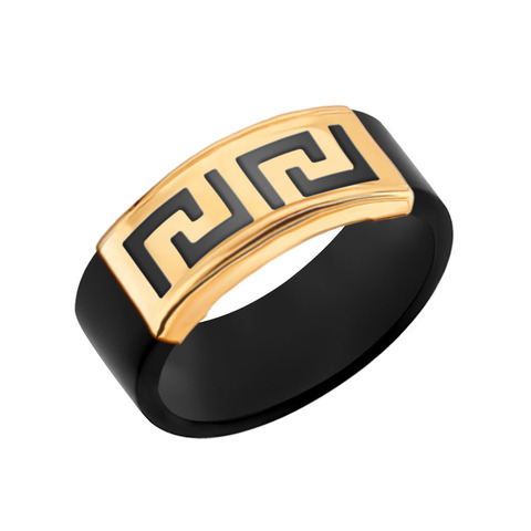 10262к -Кольцо из каучука с золотой вставкой