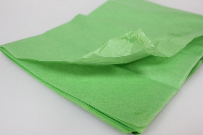 Упаковочная бумага, Тишью (76*50см), Салатовая, 10 листов.