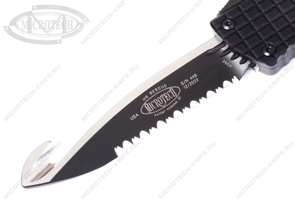 Нож Microtech Combat Troodon Black HS Rescue Tool 601-3THS - фотография 