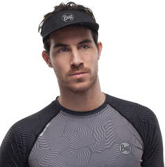 Спортивный козырек от солнца Buff Pack Run Visor Visor R-Solid Black - 2