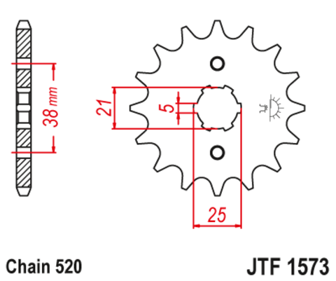 Звезда ведущая JTF1573-13