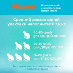 Miaumi Fresh Scented силикагелевый наполнитель для кошачьего туалета с ароматом свежести 7,6 л