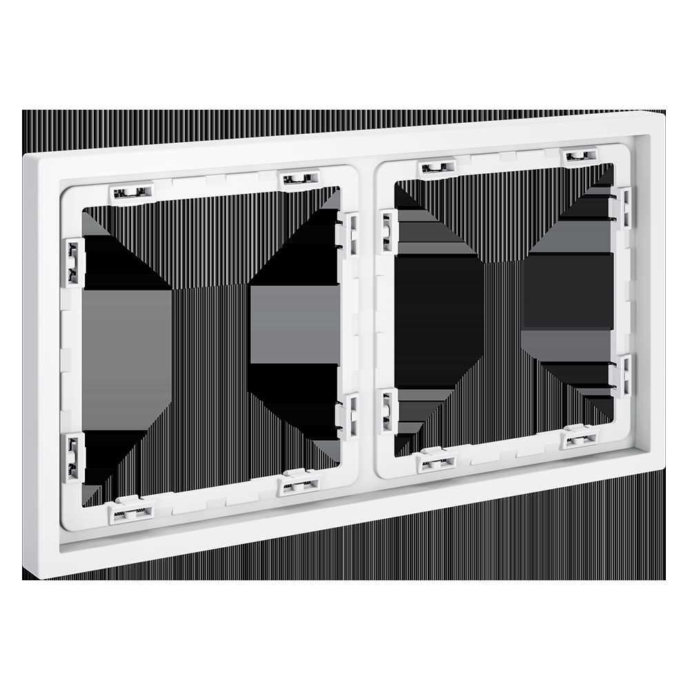 Рамка пластиковая Voltum S70 на 2 поста, (белый матовый) VLS100202