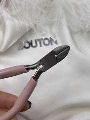 Кусачки бокорезы серебристые с розовыми ручками