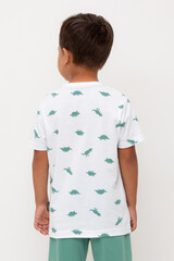 фуфайка  для мальчика  КР 302737-1/белый,дино к560