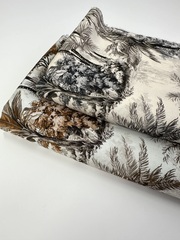 Вискоза штапель, а-ля де Жуи, коричневый