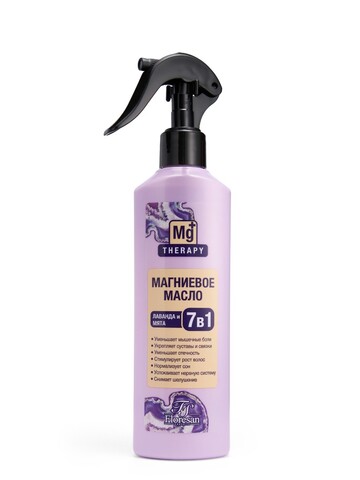 Флоресан МАГНИЕВОЕ МАСЛО для тела и кожи головы c экстрактами лаванды и мяты 7в1 330мл (Ф-560)