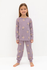 пижама  для девочки  К 1561/морской туман,цветок простой