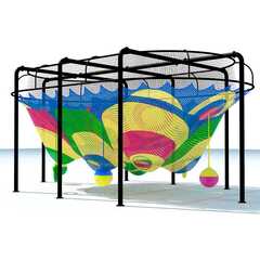 Верёвочный игровой комплекс «Нескучайка» 10×7×4 м