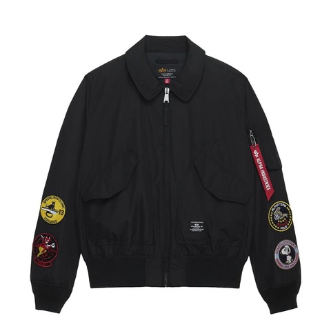 Бомбер Alpha Industries CWU 36/P Relaxed Patched Black (Черные)