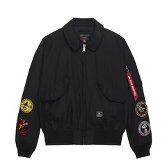 Бомбер Alpha Industries CWU 36/P Relaxed Patched Black (Черные)