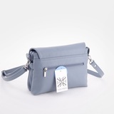 Сумка Саломея 1070 гладкий серо-голубой