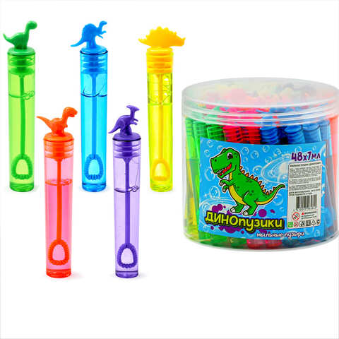 Мыльные пузыри Динопузики 1кор*12бл*48шт, 7мл