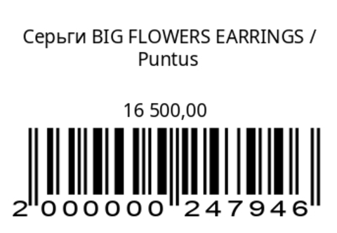 Серьги BIG FLOWERS EARRINGS