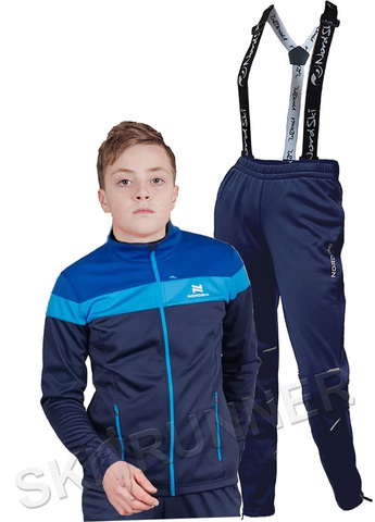 Детский утеплённый лыжный костюм Nordski Jr. Drive Blueberry-Blue