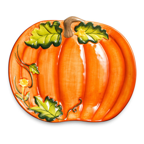 Блюдо сервировочное 35х29см 3D Certified Int Осеннее утро Тыква