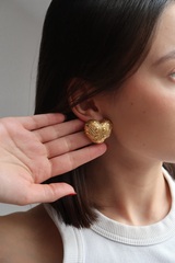 Серьги Heart vintage gold