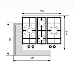 Варочная панель LEX GVG 643C BL СХЕМА