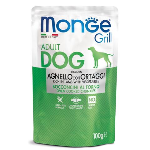 Monge Dog Grill Pouch пауч для собак (ягненок с овощами) 100г