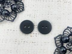 Пуговицы, d 1,25 см, 2 прокола, чёрный