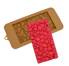 Форма силиконовая для шоколада «Плитка малина»