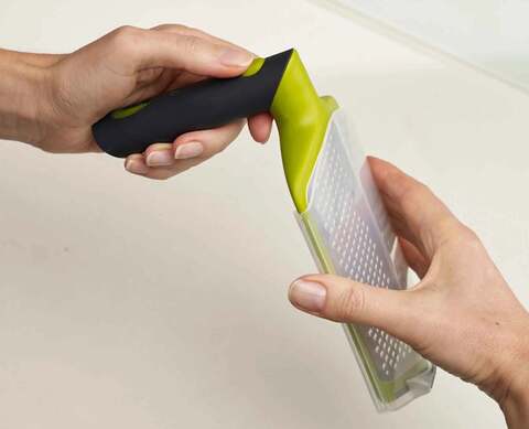 Терка Joseph Joseph с двумя видами лезвий и регулируемой ручкой зеленая