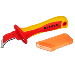 KRAFTOOL KN-7, 1000 В, изогнутый, диэлектрический нож электрика (45400)